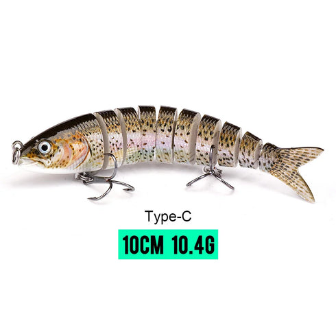 10/14cm Sinking Wobblers Fishing Lures Jointed Crankbait Swimbait 8 Segment Hard Artificial Bait For Fishing Tackle Lure